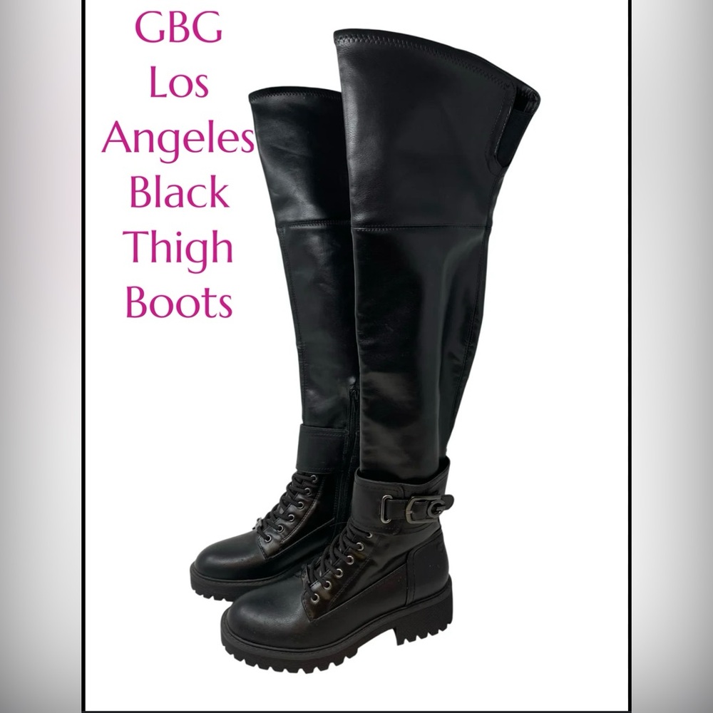 🎈🎈GBG Los Angeles Over the Knee Black‎ Boots🎈🎈